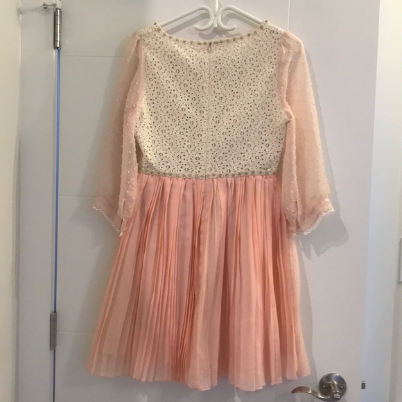Cute pink/beige long sleeve dress - Picture 3 of 3